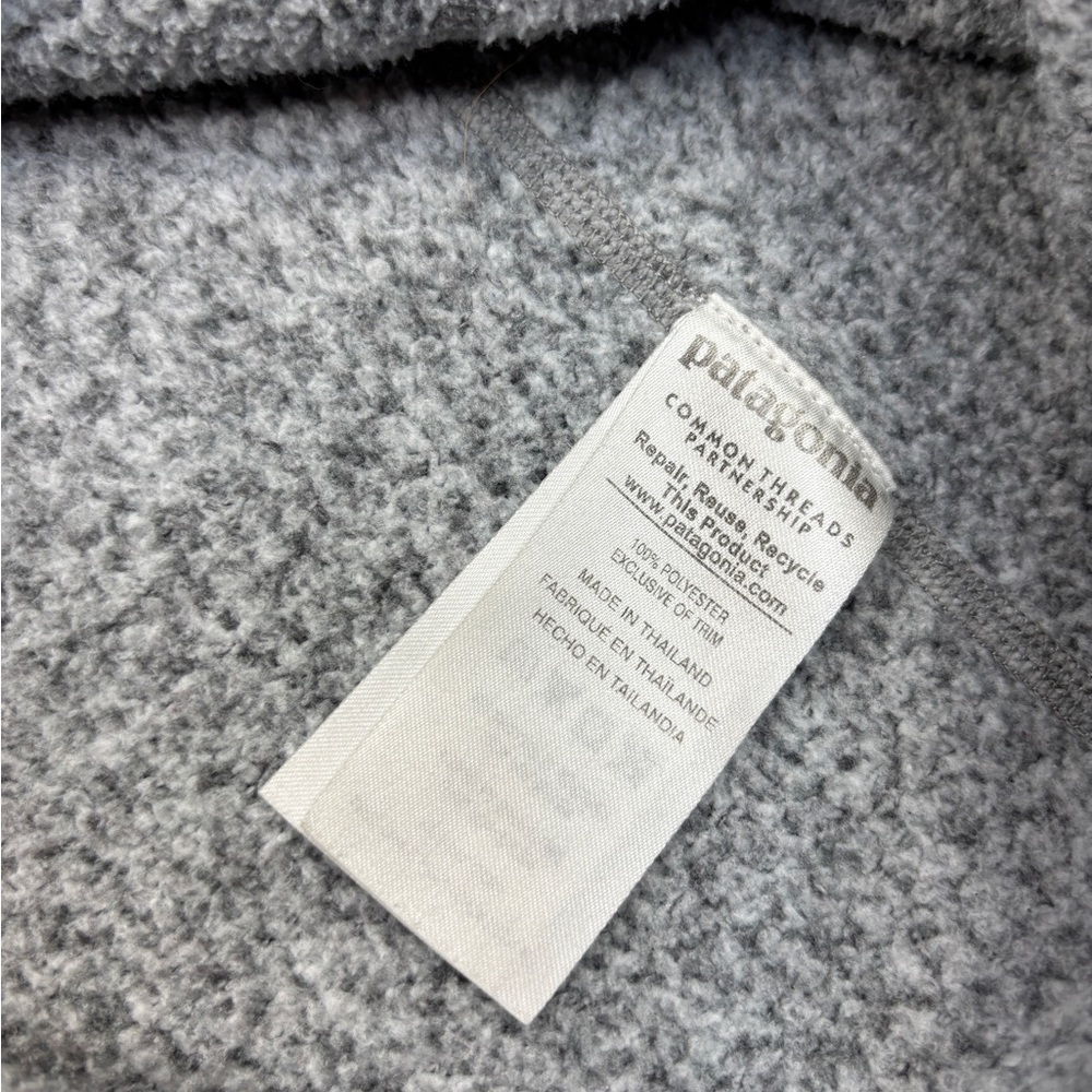 Patagonia women’s Better Sweater 1/4 zip pullover size Large Gray - Picture 6 of 9